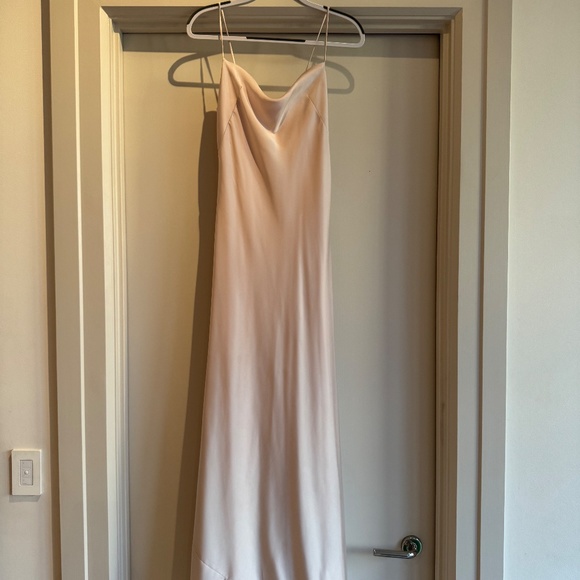 Watters Designs "Sonya" Charmeuse Bridesmaid Dress in Ballet Slipper - Picture 2 of 4